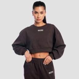 GymBeam Hanorac pentru femei Cropped Aura Tee Brown L