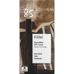 Ciocolata amaruie cu 85% cacao vegana bio 80g