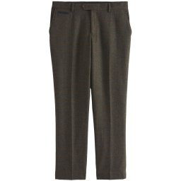 Next Pantaloni cu dungă maro / verde pin