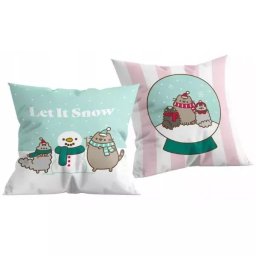 Pusheen: Pernă decorativă de Crăciun - 40 x 40 cm, față-verso