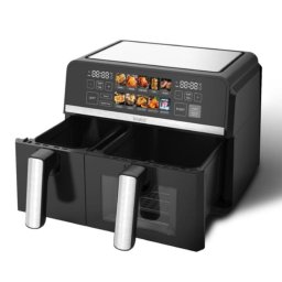 Friteuza AF9DUO-S2600DW, 2600 W, 9 l, 10 programe, Negru