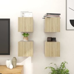 Dulapuri TV montaj pe perete 4 buc. stejar sonoma 30,5x30x30 cm GartenMobel Dekor