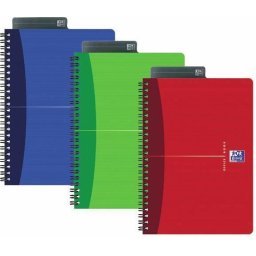 Caiet cu spirala A5, OXFORD Essentials, 90 file-90g/mp, coperta carton - mate