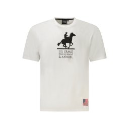 Tricou polo alb pentru bărbați, US Grand Polo