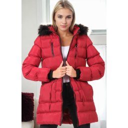 Z9763 DEWBERRY WOMEN'S COAT-BURGUNDY