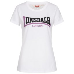 LONSDALE Tricou 'Achnavast' lila / negru / alb