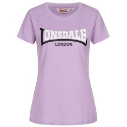 LONSDALE Tricou 'Achnavast' lila / negru / alb