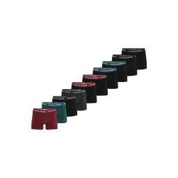 JACK & JONES Boxeri 'JACANTON' gri închis / verde pin / roșu vin / negru