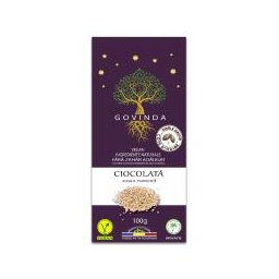 Ciocolata vegana govinda cu susan rumenit-fara zahar 100gr GOVINDA