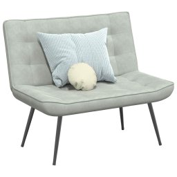 Banca gri deschis 110x74x84 cm catifea GartenMobel Dekor