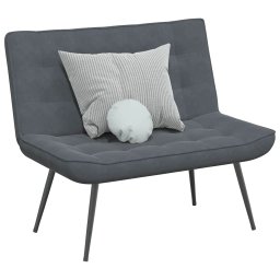 Banca gri închis 110x74x84 cm catifea GartenMobel Dekor