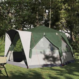 Tent Cabina cu acoperis Verde si alb 333 x 317 x 194 cm GartenMobel Dekor