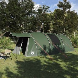 Cort tunel cu acoperis Verde si alb 740 x 370 x 220 cm GartenMobel Dekor