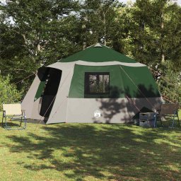 Tent Cabina cu acoperis Verde si gri 500 x 500 x 294 cm GartenMobel Dekor