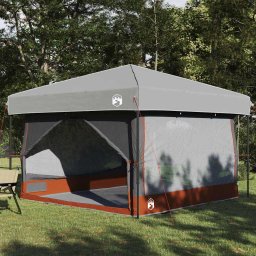 Cort interior cu acoperis Gri si Portocalie 300 x 300 x 250 cm GartenMobel Dekor