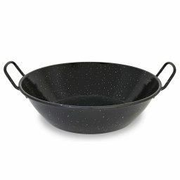 Tigaie adanca din Otel Emailat pentru Gatit, 40 cm, 8.9L – Ideală pentru Preparatele Tradiționale și Paella