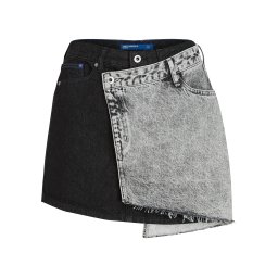 KARL LAGERFELD JEANS Fustă gri denim / negru