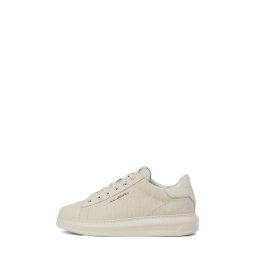 Karl Lagerfeld Sneaker low 'Monogram Kapri' alb natural