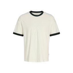 Jack & Jones Junior Tricou 'JORARGOS RINGER' negru / alb