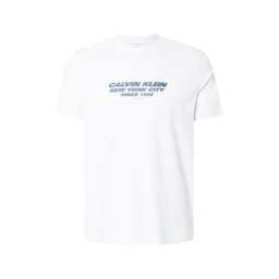 Calvin Klein Tricou verde petrol / roșu / alb