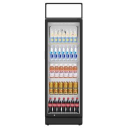 Vitrina frigorifica profesionala STARCREST SPS-300DC, 300 L, Caseta Luminoasa, Termostat reglabil, Iluminare LED, H 193 cm, Negru