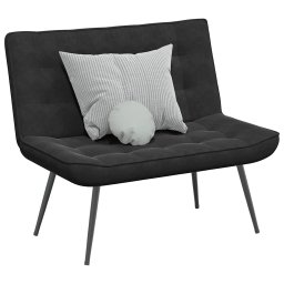 Banca neagra 110x74x84 cm catifea GartenMobel Dekor