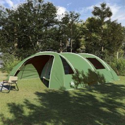 Cort tunel cu acoperis Verde si alb 700 x 590 x 215 cm GartenMobel Dekor
