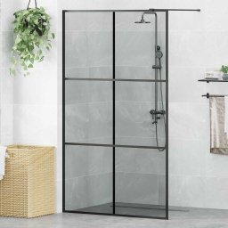 Zid de dus walk-in Negru 115 x 195 cm sticla securizata GartenMobel Dekor