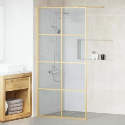 Zid de dus walk-in Auriu 100 x 195 cm sticla securizata GartenMobel Dekor