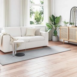 Covor din Blana Faux de Iepure Olite Gri 80 x 250 cm Poliester GartenMobel Dekor