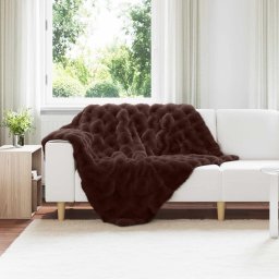 Patura din Blana sintetica de Iepure 4 pcs Culoare Camila GartenMobel Dekor