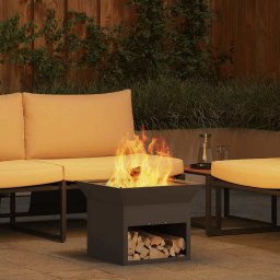 Cuptor de foc Negru 50 x 50 x 40 cm Otel GartenMobel Dekor