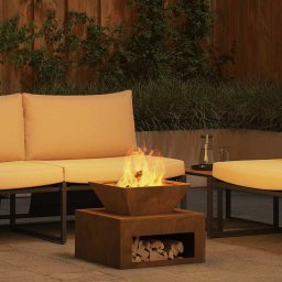 Cuptor de foc Ruginit 50 x 50 x 40 cm GartenMobel Dekor