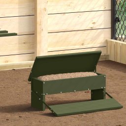 Hranitor cu pedale pentru pui Verde masliniu GartenMobel Dekor