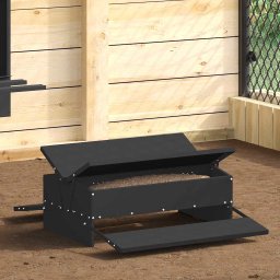 Hranitor cu pedale pentru pui Negru 75 x 53 x 20,5 cm GartenMobel Dekor