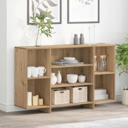 Bufet stejar artizanal 120 x 30 x 75 cm Lemn compozit GartenMobel Dekor