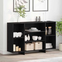 Bufet Stejar negru 120 x 30 x 75 cm Lemn compozit GartenMobel Dekor