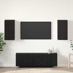 Dulap pentru TV pe Perete 2 pcs Stejar Negru 30,5 x 30 x 60 cm GartenMobel Dekor