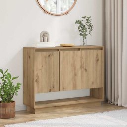 Bufet stejar artizanal 97 x 29 x 75 cm Lemn compozit GartenMobel Dekor