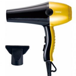 Uscator de par cu concentrator Rosberg R51100S, 2000W, 3 setari de temperatura, 2 viteze, Motor DC, Negru/Galben.