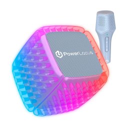 POWERLOCUS Bluetooth boxă karaoke pentru copii albastru-violet