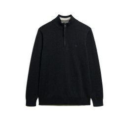 SUPERDRY Tricotaj D1 Stud Essentials Cotton Half Zip M6110690A 04q charcoal marl