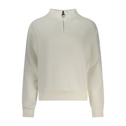 Hanorac alb crop pentru femei