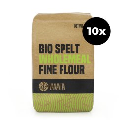VanaVita BIO Făină integrală fină de grâu spelta 10 x 1000 g
