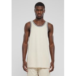 Urban Classics Tricou bej / albastru închis / alb