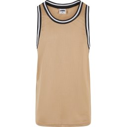 Urban Classics Tricou bej / negru / alb