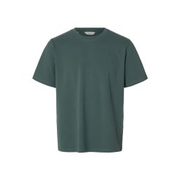 SELECTED Tricou 'SLHATLAS' verde pin