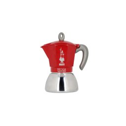 Espressor aragaz New Moka, Bialetti, Aluminiu, 280 ml, Rosu