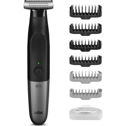 Aparat hibrid de barbierit si tuns barba Braun Series XT5200, Negru Argintiu