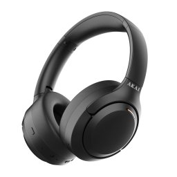 Casti audio Akai, on ear cu Hybrid ANC, BTH-P300HANC, Bluetooth 5.4, raza pana la 10 m, Negru